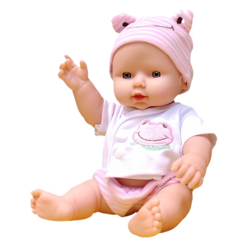 Muñeca de simulación de goma totalmente suave para niños, puede hablar, juguete de muñeca bebé, muñeca princesa.