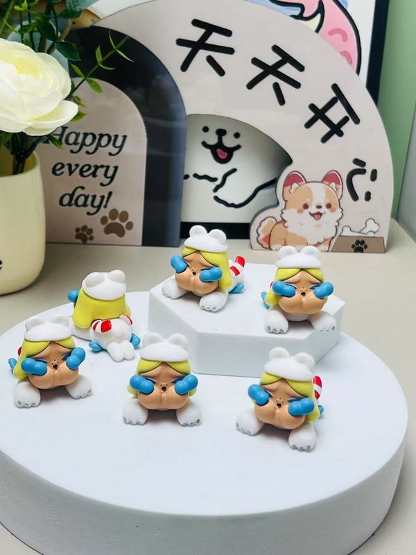 泣き虫ベビー植毛シリーズ 泣き虫ベビーうさぎちゃん 小花ちゃん PVC素材 かわいい改造ベビー キーホルダーにもなる かわいいペット|undefined
