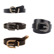 腰带女细款黑色螺纹麻花扣个性百搭装饰牛仔裤裤带军训学生腰带