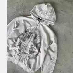 Vintage Spring Autumn Aesthetic 3D Printed Gothic Fashion Zipper Hoodies Hip Hop Tracksuit Casual Wear Sweatshirt