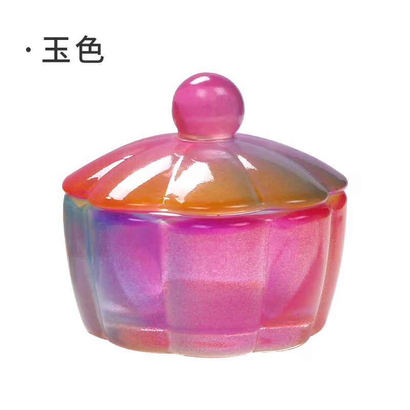 Copa de cristal en forma de pétalo (color jade)