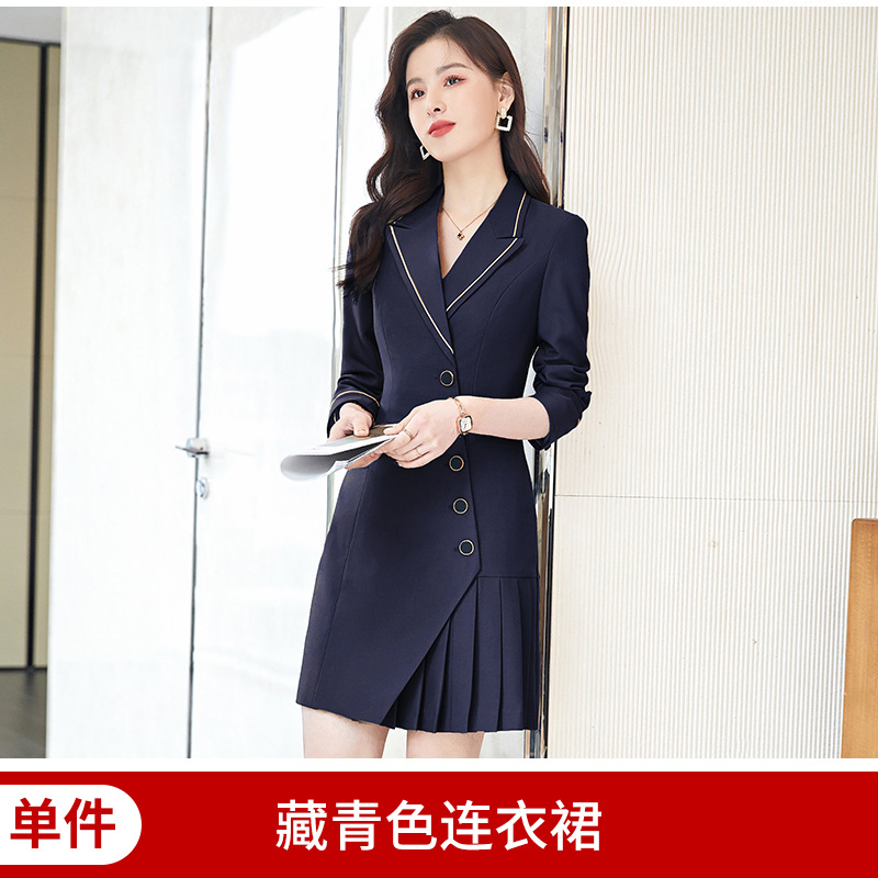 Navy blue dress YL2201A