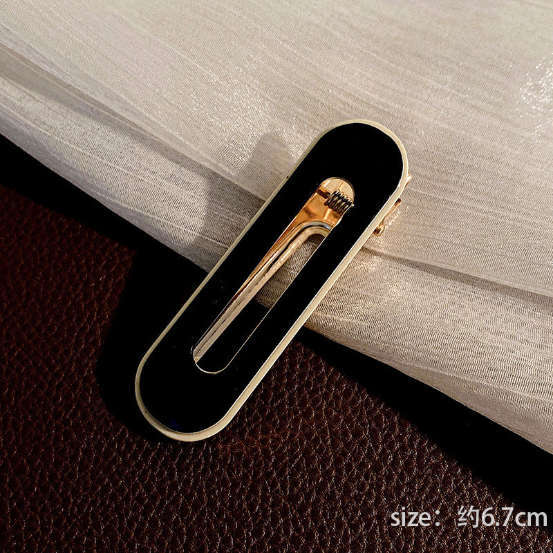 10 ¿ horquillas elípticas negras @