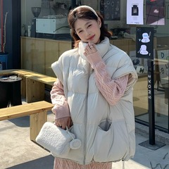 大码减龄宽松显瘦无袖羽绒棉马甲2025秋冬爆款保暖马夹外套上衣女