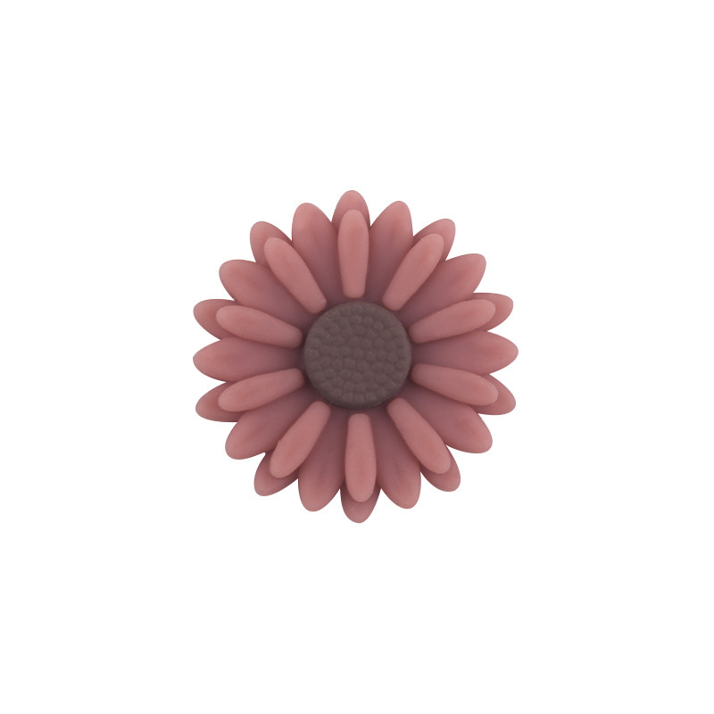 22mm bebé suministros dibujos animados Margarita cuentas de silicona DIY creativo chupete cadena mordedor pulsera accesorios juguete