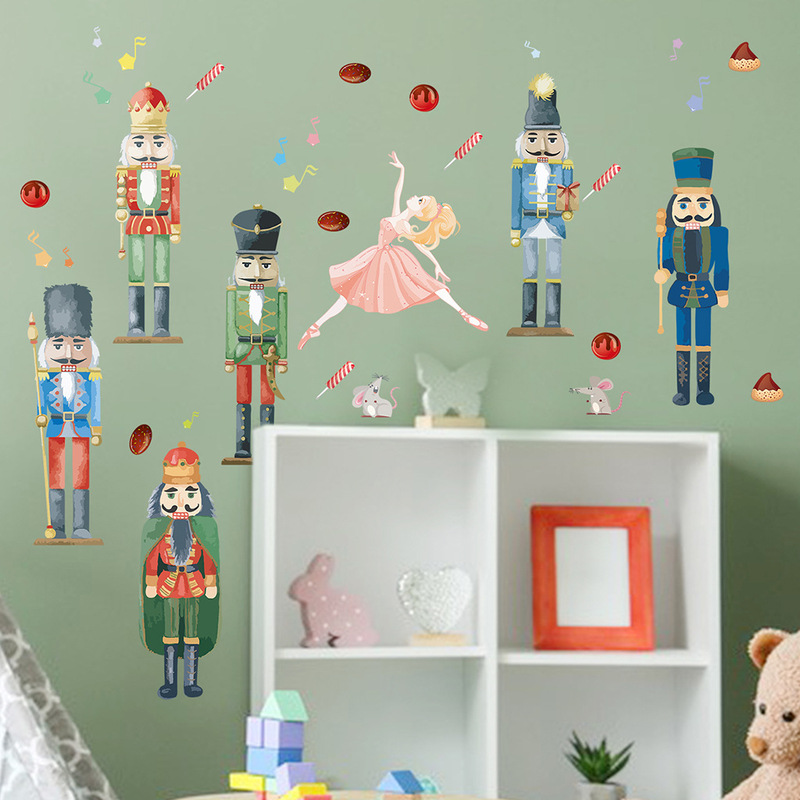 Cartoon Dancing Girl with Nutcracker Sticker N1300 Children's Room Kindergarten Wall Decorative Wall Sticker Cartoon Dancing Girl with Nutcracker Sticker N1300 Children's Room Kindergarten Wall Decorative Wall Sticker