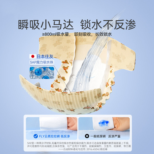 FLY Yunrou pet pull-up pants super absorbent Teddy Bichon small and medium-sized dogs and cats diapers dog diapers