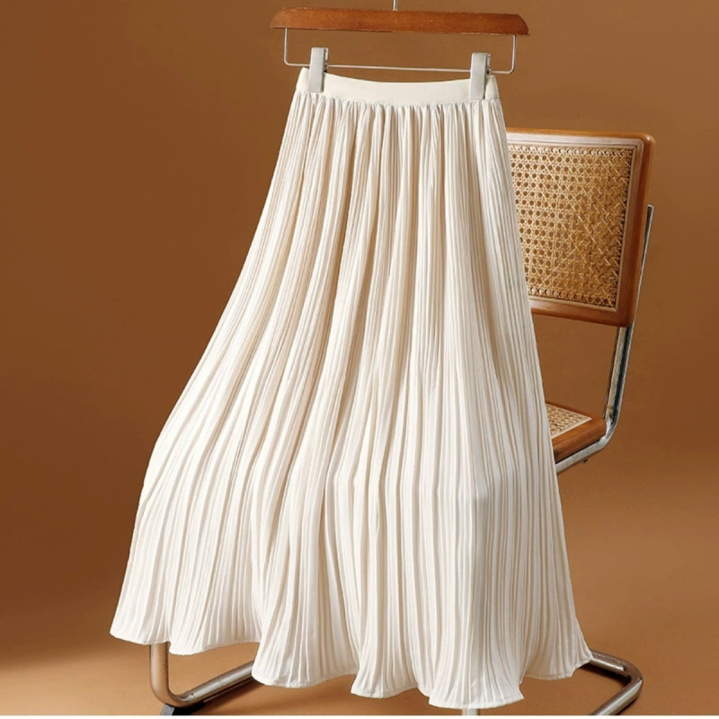 Весенне-летняя двусторонняя юбка-плиссе премиум-класса 2024, новая юбка средней длины, универсальная юбка высокого качества