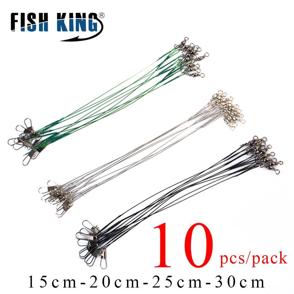 FISHKING Fishing Subline a wire rope connector 10pcs a wire rope link Lock Anti-bite line
