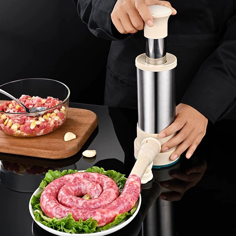 Кухонная ручная машина для наполнения колбас большой емкости, бытовая домашняя наполнительная машина для колбасы, трубка для наполнения колбасы из нержавеющей стали, оптовая продажа