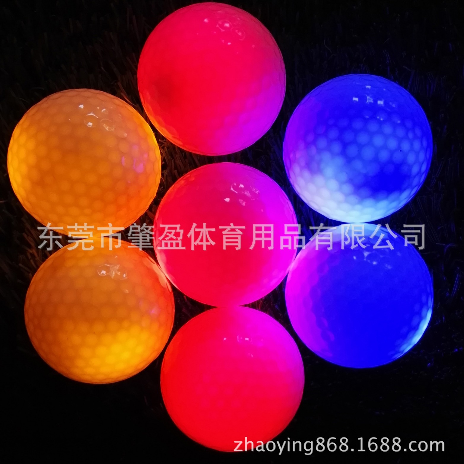 Golf LED bola luminosa bola intermitente práctica bola imprimible LOGOTIPO Golf Club de noche Especial