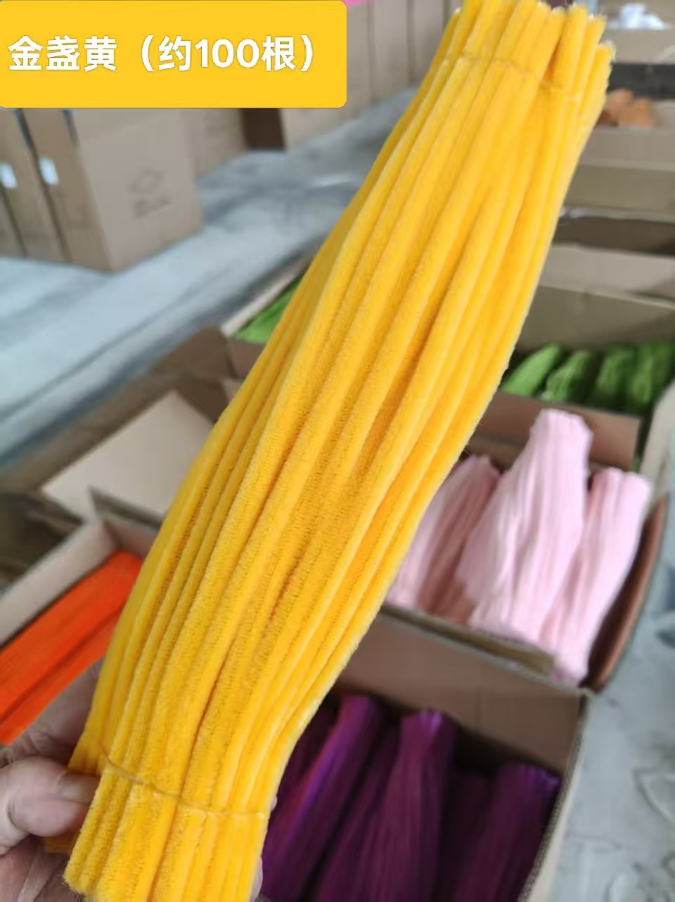 Amarillo de calendula (alrededor de 100 piezas) con veludo encriptado