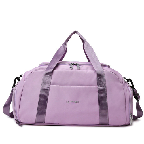 Wet and dry separation sports fitness bag, short-distance portable travel bag, large-capacity yoga storage bag, fashionable shoulder bag for women