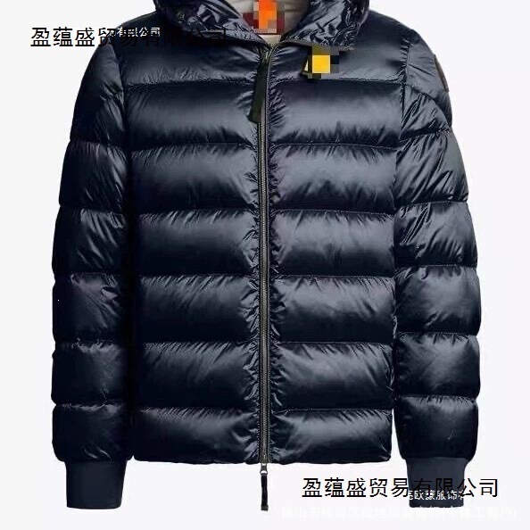 Cross-Border New Product High-End Version Men's Trendy Brand Quilted down Jacket with Hood and Zipper, Thickened with White Duck down