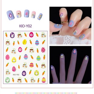 Cute Luminous Nail Stickers Cartoon Animal Luminous Waterproof Nail Art Stickers for Girls Finger Stickers