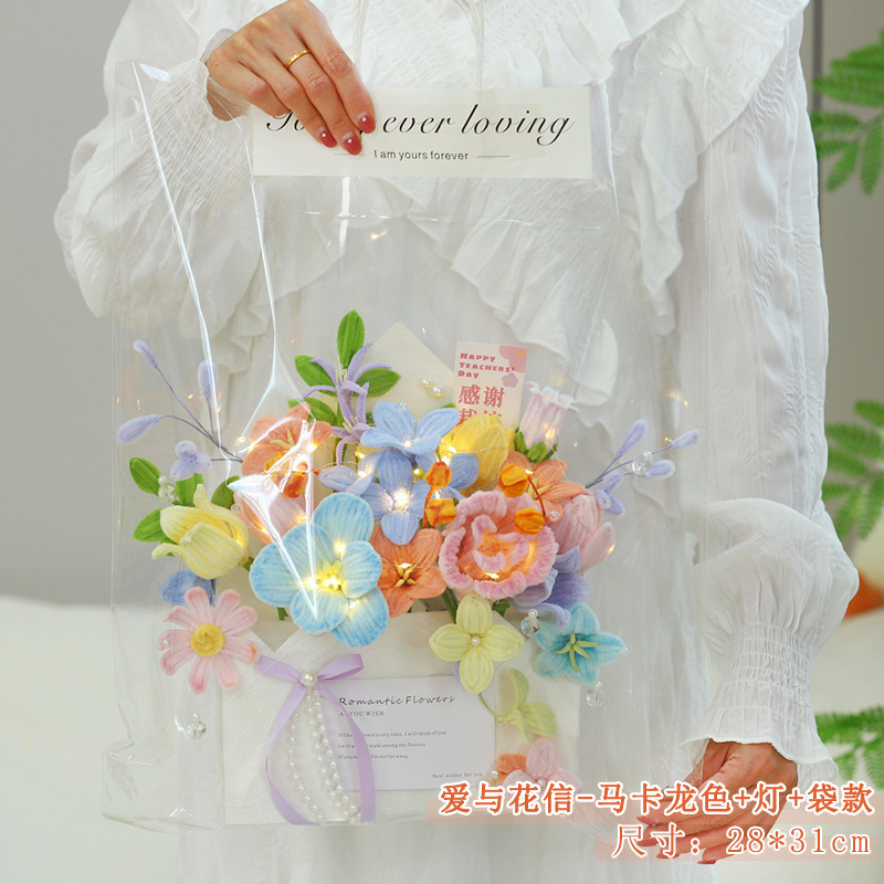 扭扭棒手工编织diy材料包送老师创意教师节感恩礼物信封花束摆件|undefined