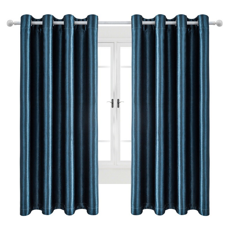 New brocade silk cotton black and white nylon full blackout finished curtain cross-border Prague curtain screen