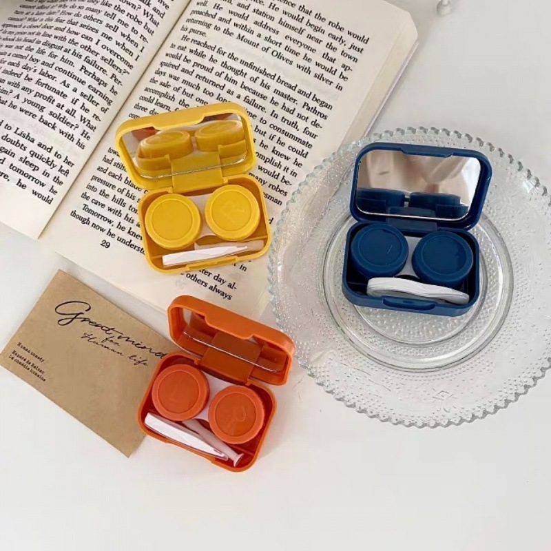 Contacts box ins Hearts Cartoon partner US-pupil student Korean Edition nursing Carrying Case