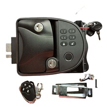 跨境新品智能房车锁RV LOCK指纹密码遥控房车锁 汽车全金属电子锁