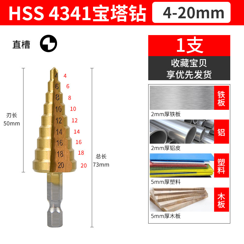 宝塔万能エネルギー螺旋階段塔型穴あけ器ステンレス鉄アルミ板金属穴あけ器ドリル|undefined