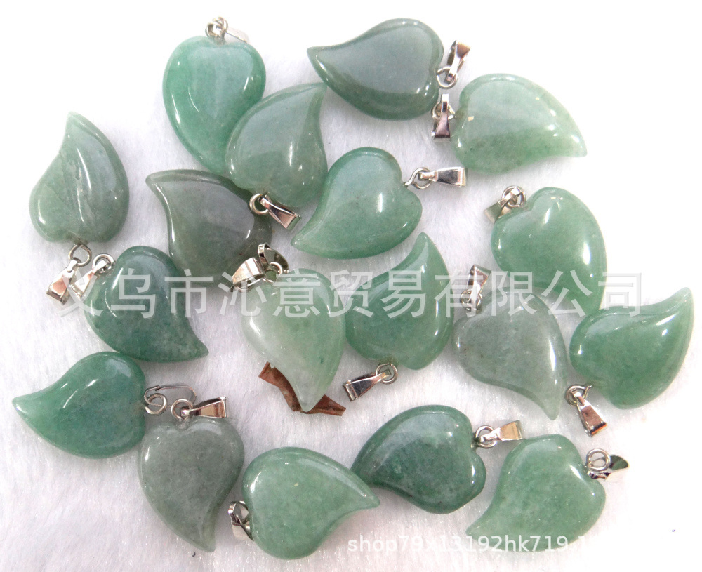 Venta caliente en forma de corazón colgante natural cristal Rosa ágata piedra torcida corazón colgante melocotón corazón collar accesorios Diy