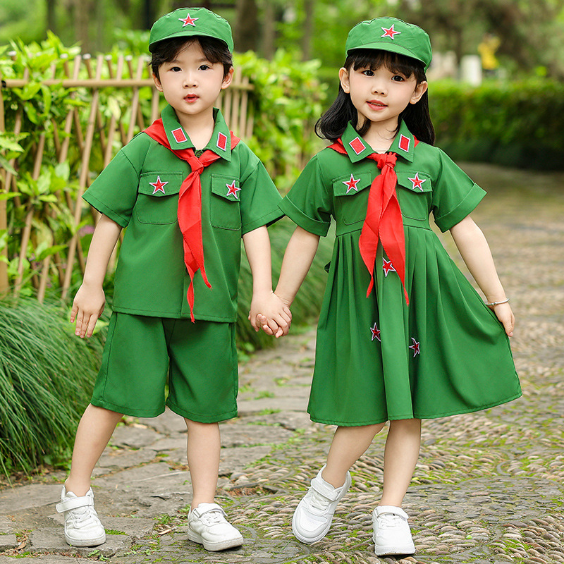 六一儿童小红军演出服红星闪闪红歌合唱服夏季幼儿园毕业拍照班服