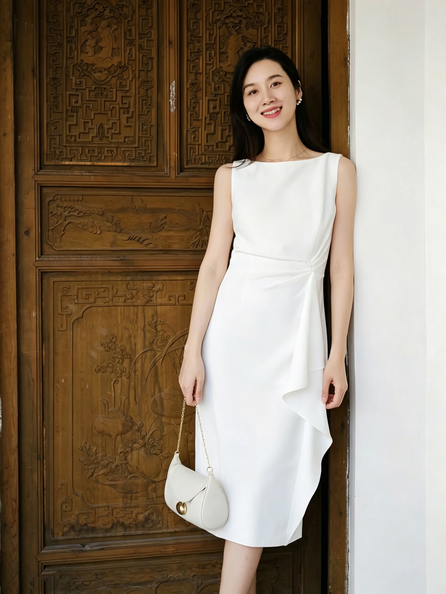 흰색 민소매