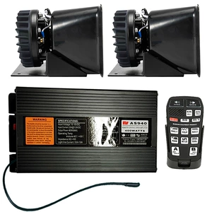 Wireless car alarm 400W vehicle loudspeaker high-pitched speaker AS940R5+ with heat dissipation square speaker