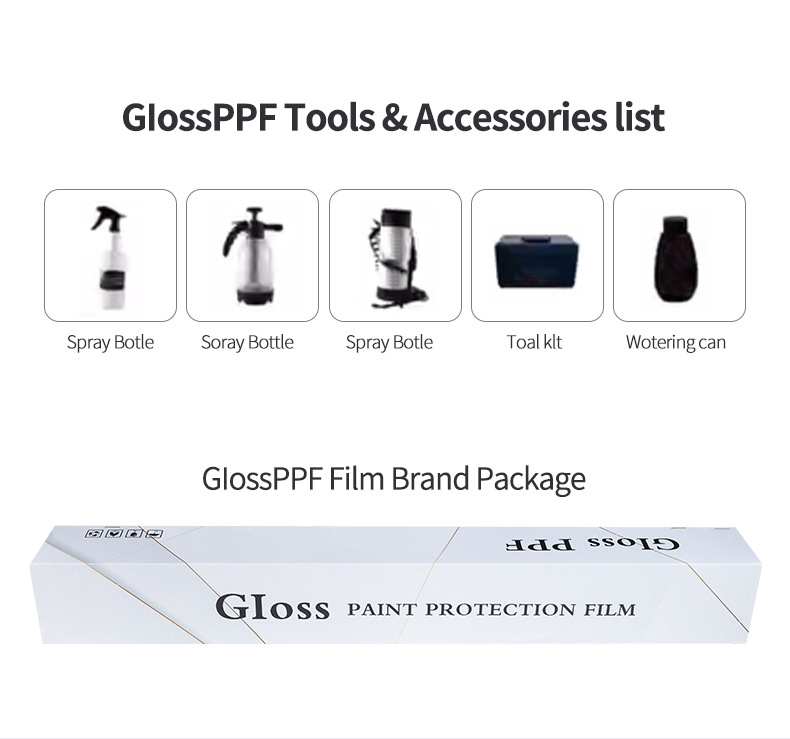 Glossy black TPU paint protection film, self-healing and scratch-resistant, full-vehicle wrap, TPU invisible car film, factory wholesale