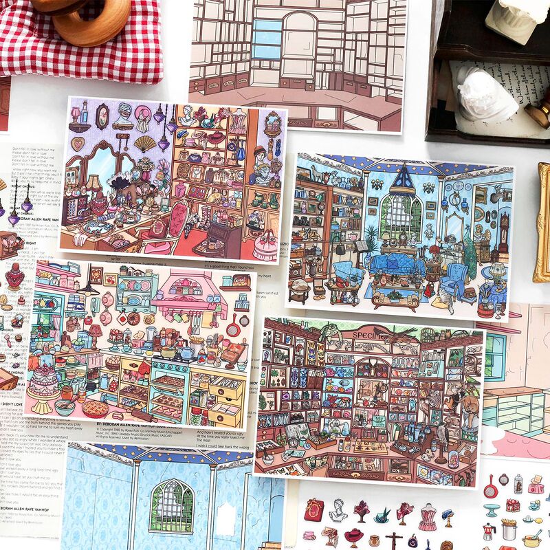 Papermore2.5D Landscape Stickers Little Corner Series 13 Fun DIY Multi-Scene Stickers for Journal Decoration