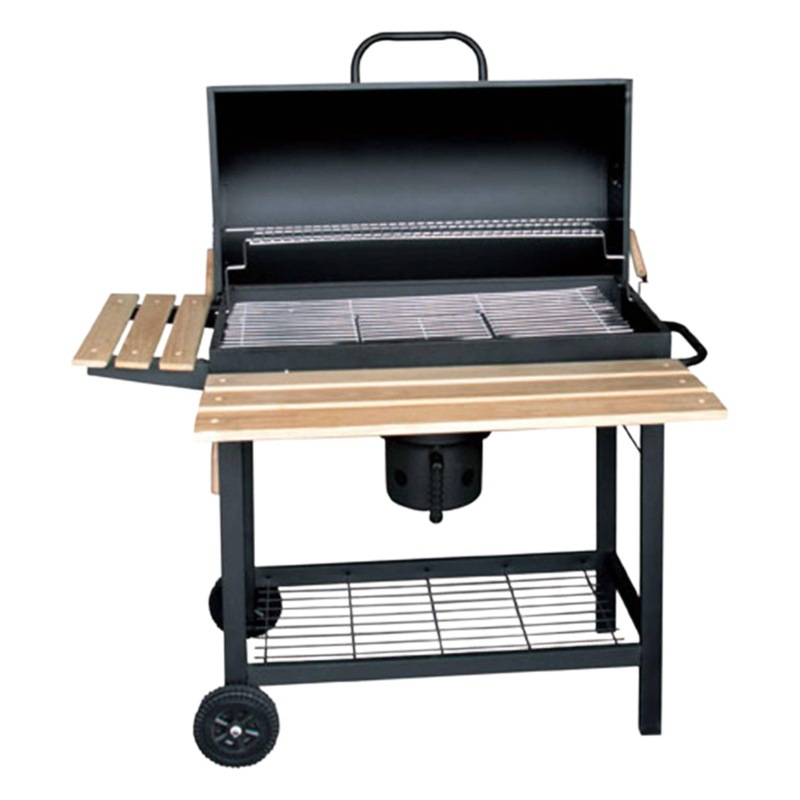 Fábrica se especializa en la producción de estufa de barbacoa 42cm barril de aceite estufa con ruedas Push-Pull barbacoa al aire libre barbacoa parrilla barbacoa