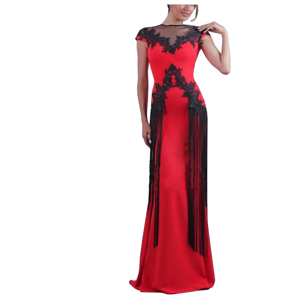 African AliExpress Women's plus size Lace Embroidered Evening Dress dress Cross-border E-commerce Double Eleven