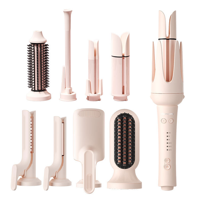 敏煌全自動ヘアアイロン40mmコーンクリップ32mmストレートヘアコーム多機能交換ヘッド付きヘアアイロン|undefined