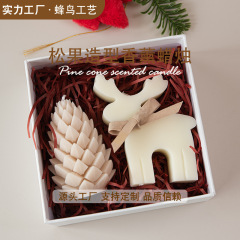 人気卸売りクリスマスキャンドル松果造形香薫置物かわいいお土産高級キャンドル家庭装飾