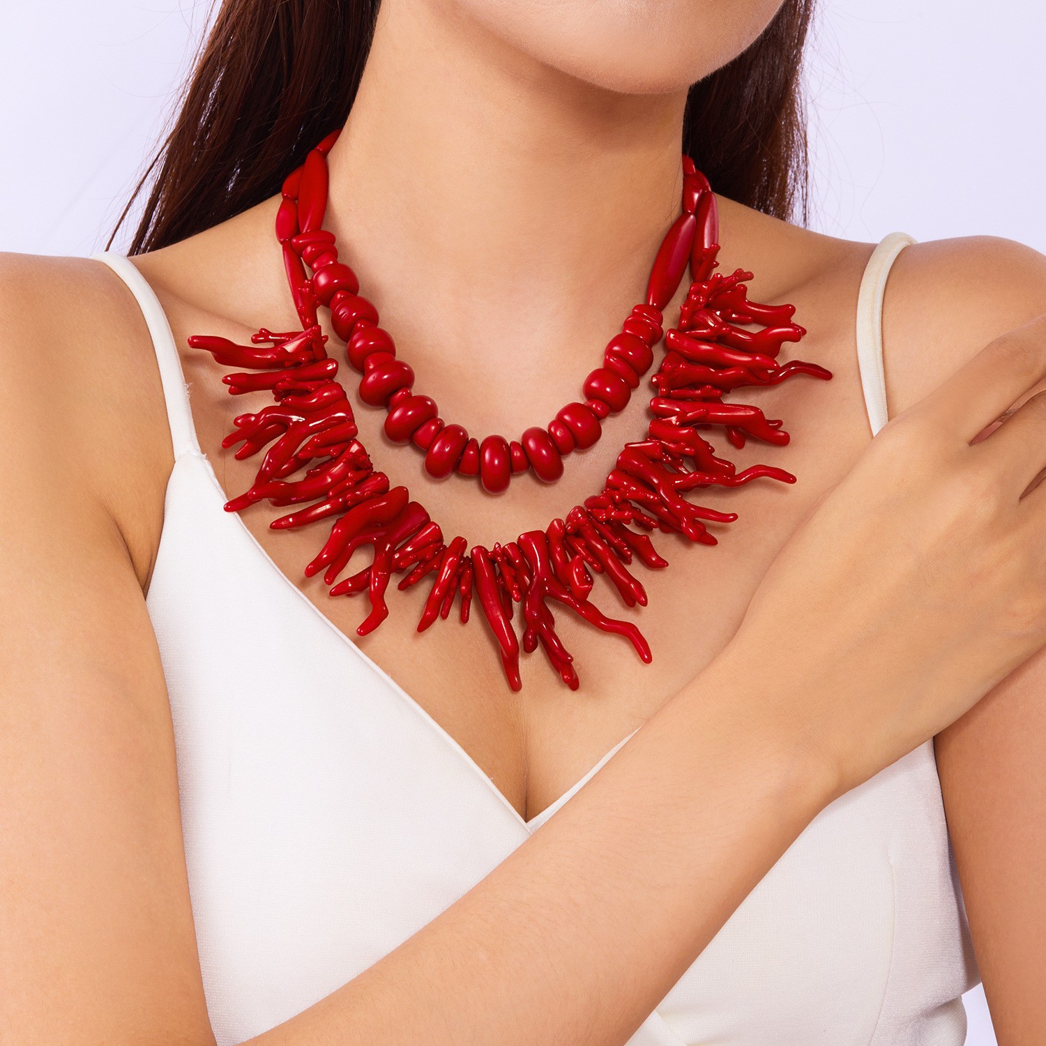 11g Weight Jewelry Set Classification 1 Set Quantity Holiday, Daily, Street Occasion Alloy, Resin Material Coral Pattern Unisex Gender Stoving Varnish Design Lady Style Lady Coral Alloy Resin Stoving Varnish Unisex Jewelry Set 9