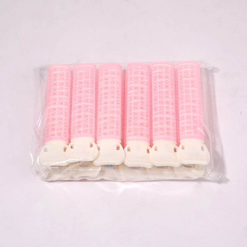 푹신한 앞머리 클립 핑크