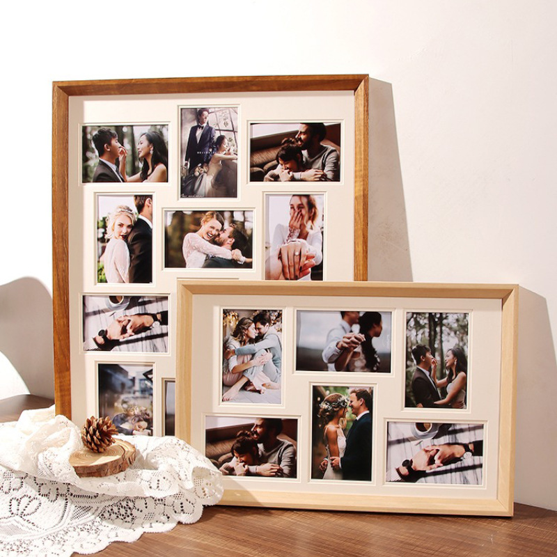 Duogongge Couple diy Photo Frame Puzzle Customized 6 Photos Print Plus Wedding Photos Wall Hanging Table Commemorative Gift Duogongge Couple diy Photo Frame Puzzle Customized 6 Photos Print Plus Wedding Photos Wall Hanging Table Commemorative Gift