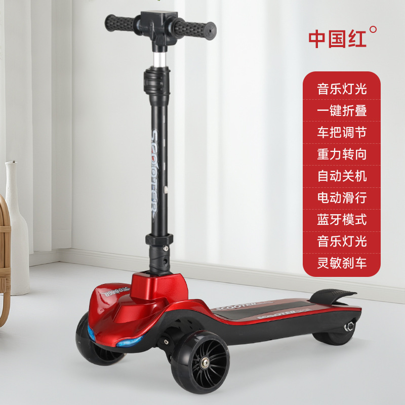 Rojo con batería de litio musical.