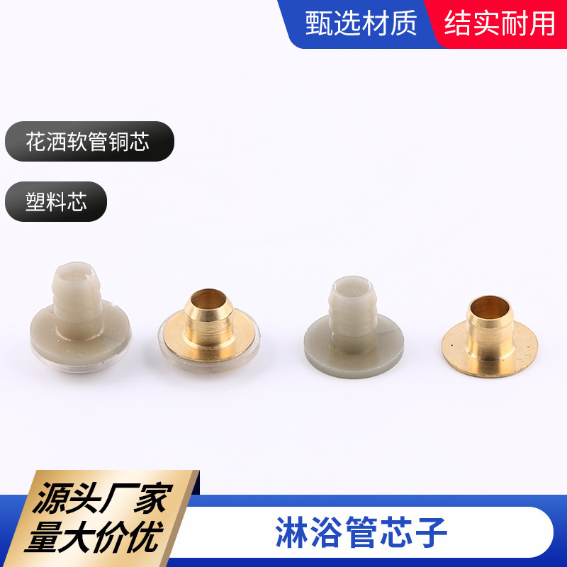 Factory wholesale plastic shower pipe accessories copper inner core shower hose plastic inner plug shower hose
