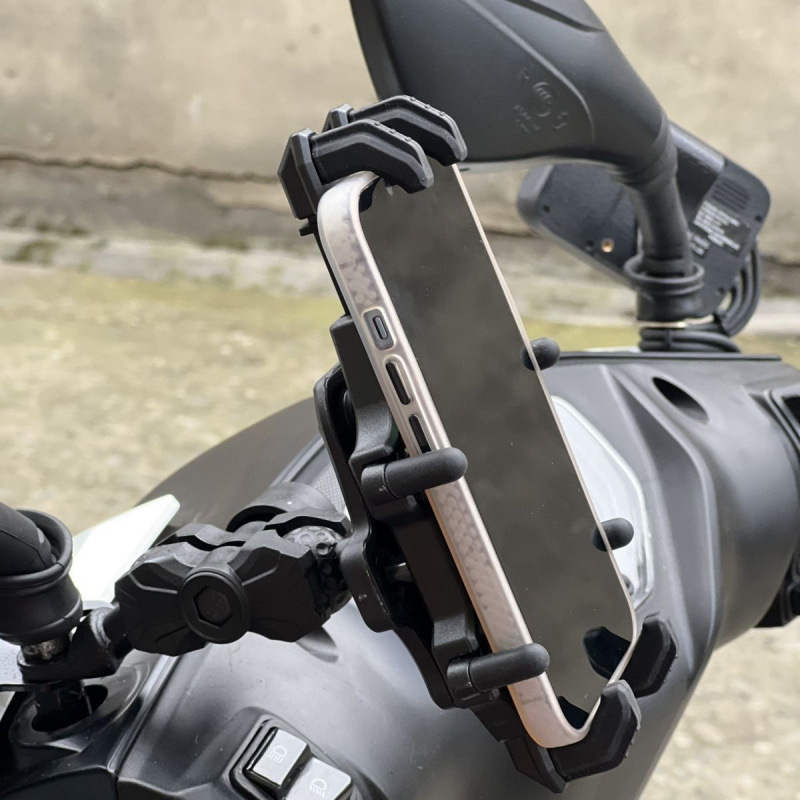 Motorcycle Shock-Absorbing Anti-Theft Mobile Phone Holder for Delivery, Motorcycle Navigation Stand, Battery Car Navigation Stand Modification Accessories