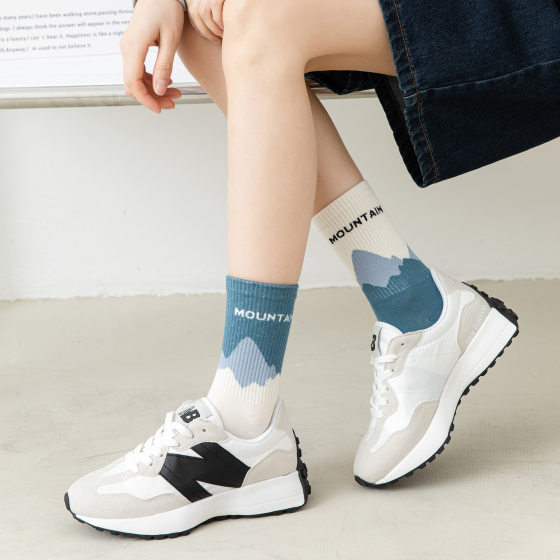 Seamless socks women combed cotton AB socks boneless tube socks ins trendy street sports men and women lovers socks