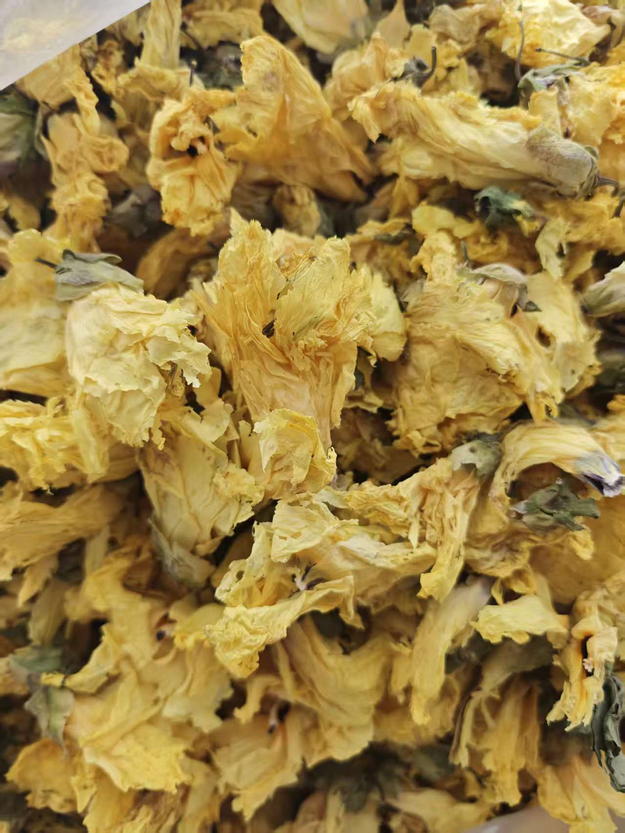 Huang Shu Kui Flower (Abelmoschus manihot) — Dried Food-Herb Blossoms for Tea & Cooking in use