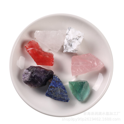 Seven-Color Raw Stones, Aroma Stones, Diffuser Stones for Terrarium Decorations, Crystal Rough Material Wholesale