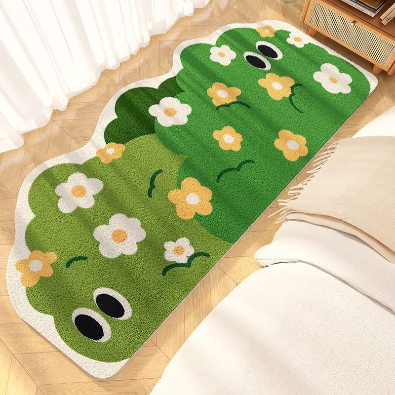 小清新仿羊絨地毯不規則衣帽間裝飾地毯家用防滑易打理臥室床邊毯
