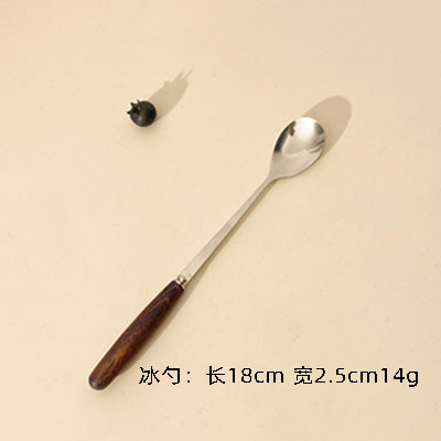 卸売り木柄洋食食器セットステンレスナイフフォークスプーン箸創意アイスクリームスプーンデザートフォーク果物フォーク|undefined