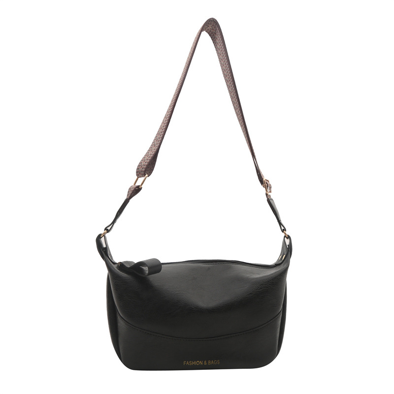 2024 moda Primavera pequeño bolso de las mujeres simple estilo retro bolsa de dumpling portátil suave Pu hombro bolsa de mensajero de moda transfronteriza