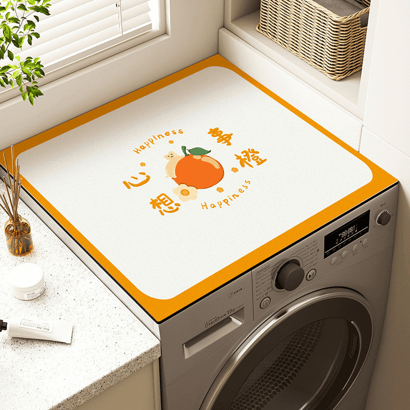 阳台滚筒式洗衣机盖垫盖布硅藻泥盖巾冰箱台面保护垫子吸水防滑垫|undefined