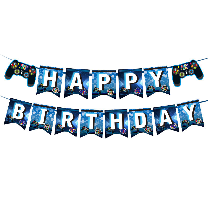 スポット漫画ハッピーバースデーレターフラッグバナーフラッグ子供の誕生日パーティーテーマ装飾用品メーカー承認|undefined