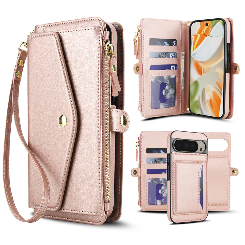 Suitable for Google Pixel 9Prox Mobile Phone Case Business Wallet Type Pixel8 Card Protection Removable Leather Case