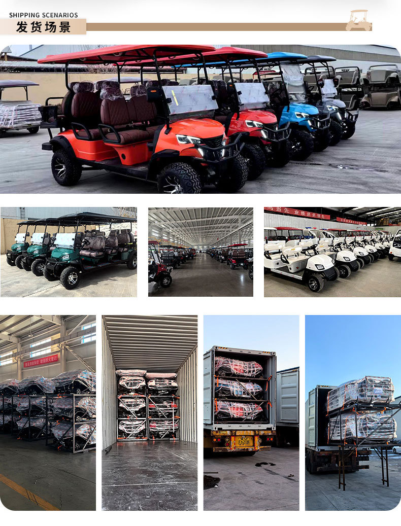 2-4-6 Seater Off-road Electric Golf Cart Scenic Area Hotel Reception Car Playground Ball Ferry Sightseeing Car